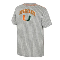 T-shirt de baseball Airball gris chiné Colosseum pour jeunes des Miami Hurricanes