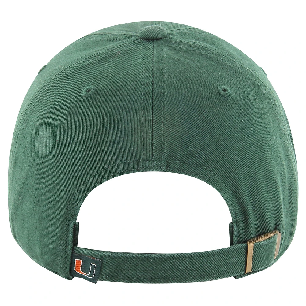 Youth '47 Green Miami Hurricanes Clean Up Adjustable Hat