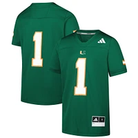 Maillot réplique vert pour jeunes adidas #1 des Miami Hurricanes