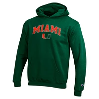 Youth Champion Green Miami Hurricanes Campus Pullover Hoodie