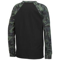 Youth Colosseum Black/Camo Miami Hurricanes OHT Military Appreciation Raglan Long Sleeve T-Shirt