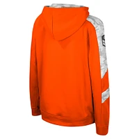 Youth Colosseum Orange Miami Hurricanes OHT Military Appreciation Cyclone Digital Camo Pullover Hoodie