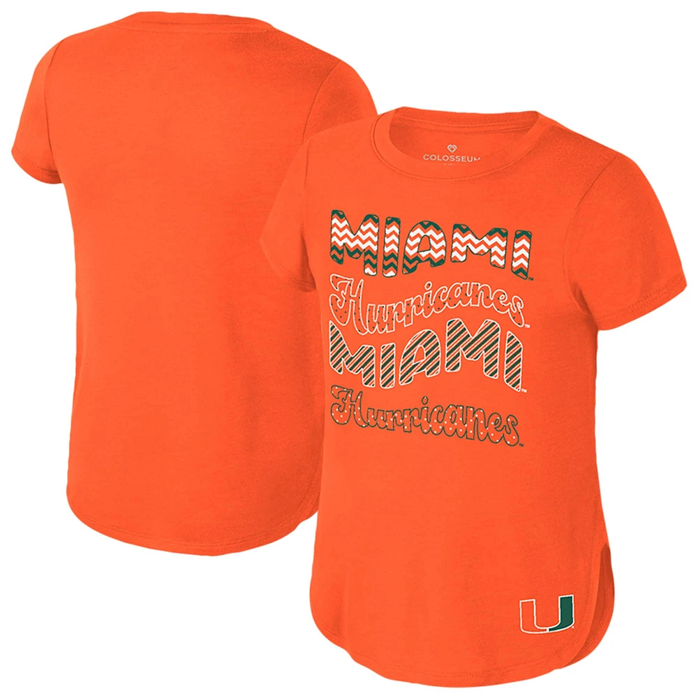 Youth Colosseum Orange Miami Hurricanes Rogan T-Shirt