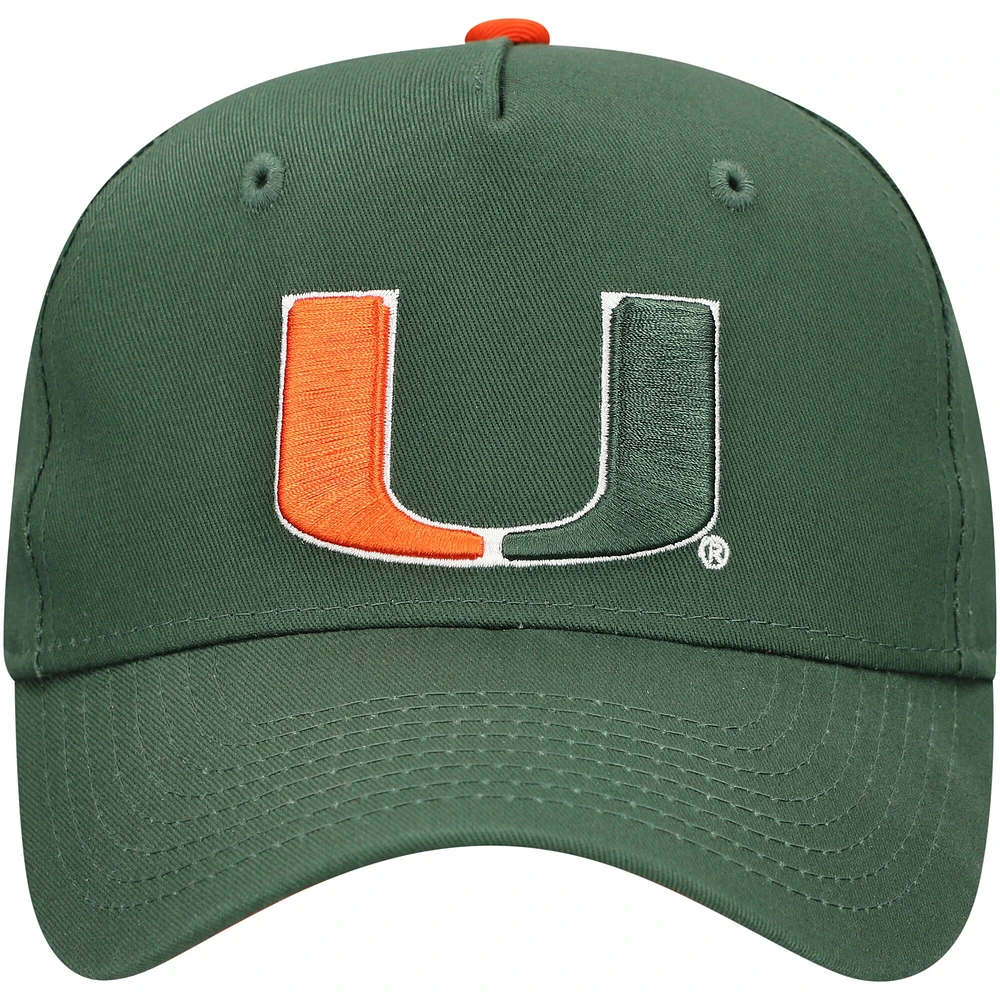 Casquette réglable verte avec logo Miami Hurricanes Fanatics pour jeunes