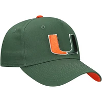 Casquette réglable verte avec logo Miami Hurricanes Fanatics pour jeunes