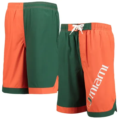 Miami Hurricanes Youth Conch Bay Swim Shorts - Green/Orange