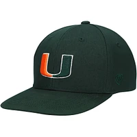 Casquette ajustable extensible à boutons-pression pour jeunes Top of the World Green Miami Hurricanes Victory