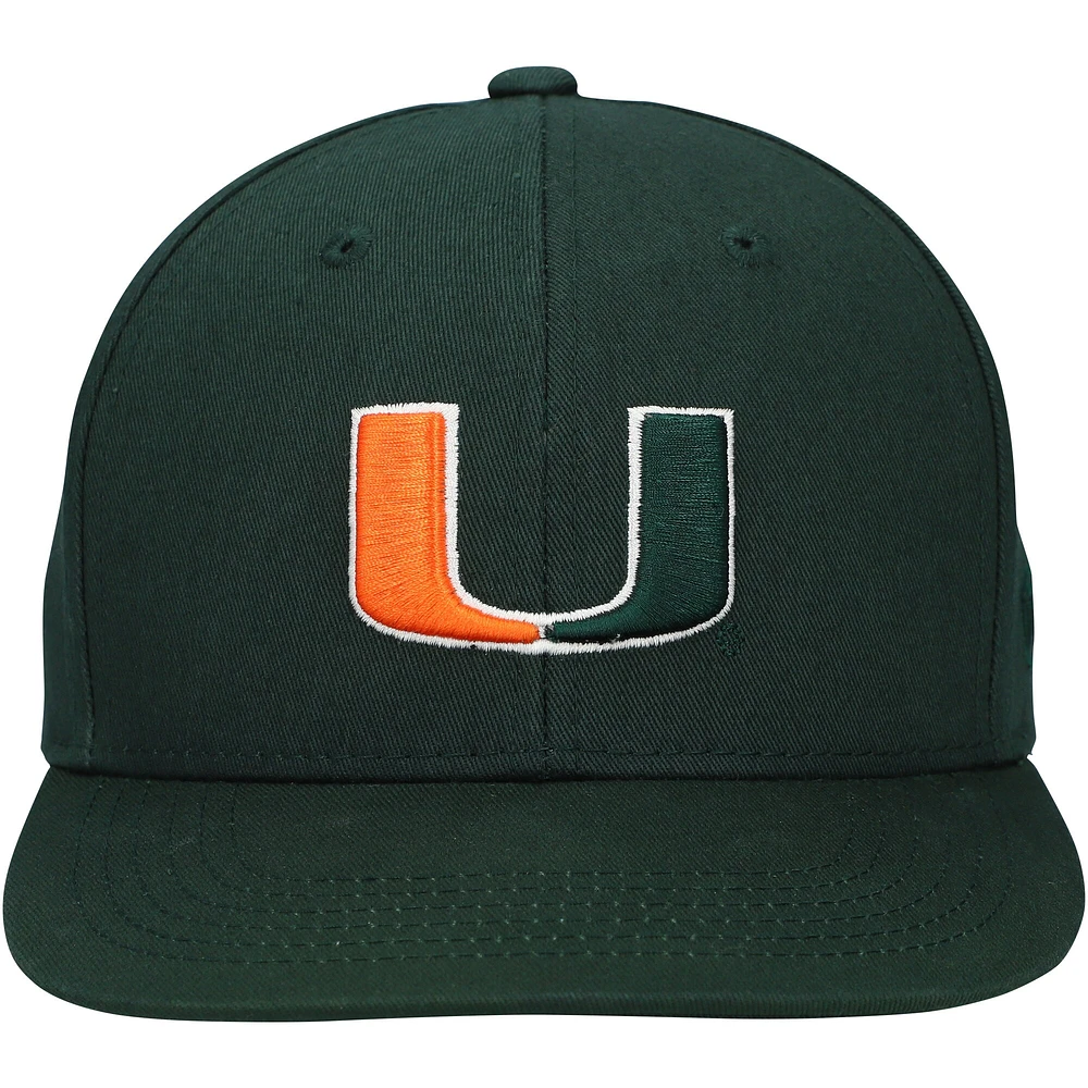 Casquette ajustable extensible à boutons-pression pour jeunes Top of the World Green Miami Hurricanes Victory
