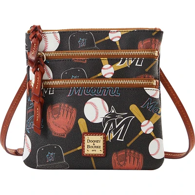 Dooney & Bourke Miami Marlins Game Day Sac à bandoulière à triple fermeture éclair