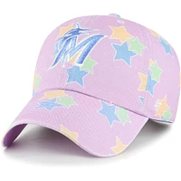 Chapeau réglable '47 Lavender Miami Marlins Star Bright Clean Up pour filles