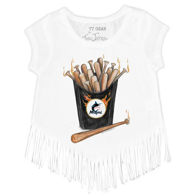 Lids Miami Marlins Tiny Turnip Infant Stacked T-Shirt - White
