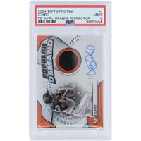 Carte autographiée Ichiro Suzuki des Marlins de Miami, Topps Pristine Relic Orange Refractor 2024 #DPAR-I #17/25 PSA authentifiée 9