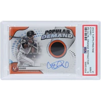 Carte autographiée Ichiro Suzuki des Marlins de Miami, Topps Pristine Relic Orange Refractor 2024 #DPAR-I #17/25 PSA authentifiée 9