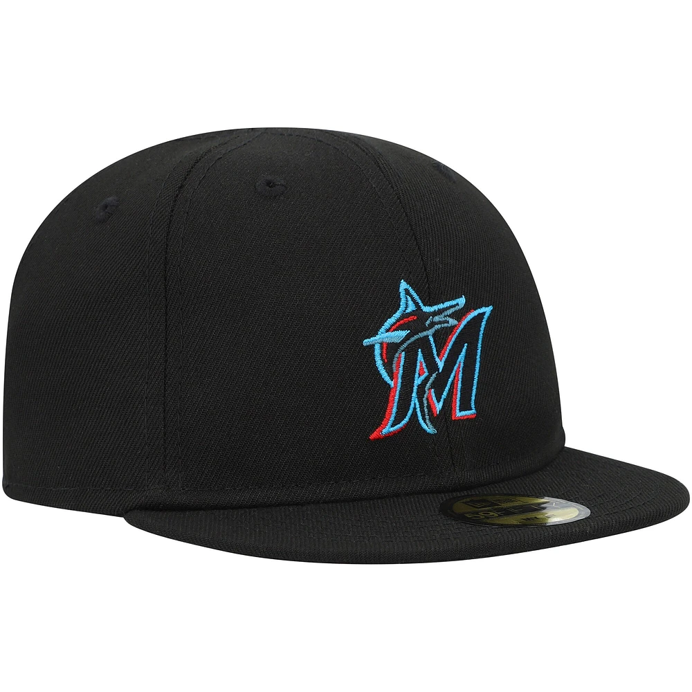 Casquette ajustée My First 59FIFTY New Era Miami Marlins noire pour bébé