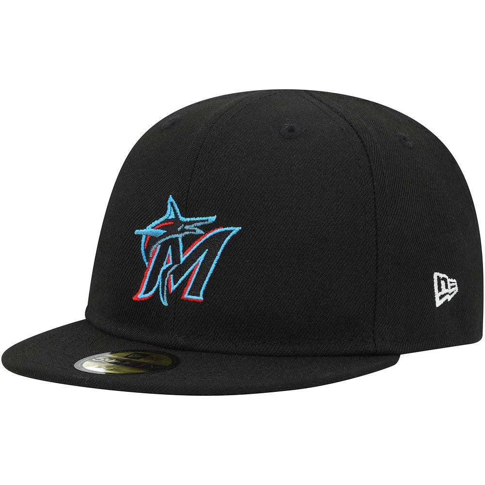 Casquette ajustée My First 59FIFTY New Era Miami Marlins noire pour bébé