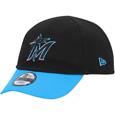 Casquette New Era Miami Marlins Team Colour My First 9TWENTY Flex noire pour bébé