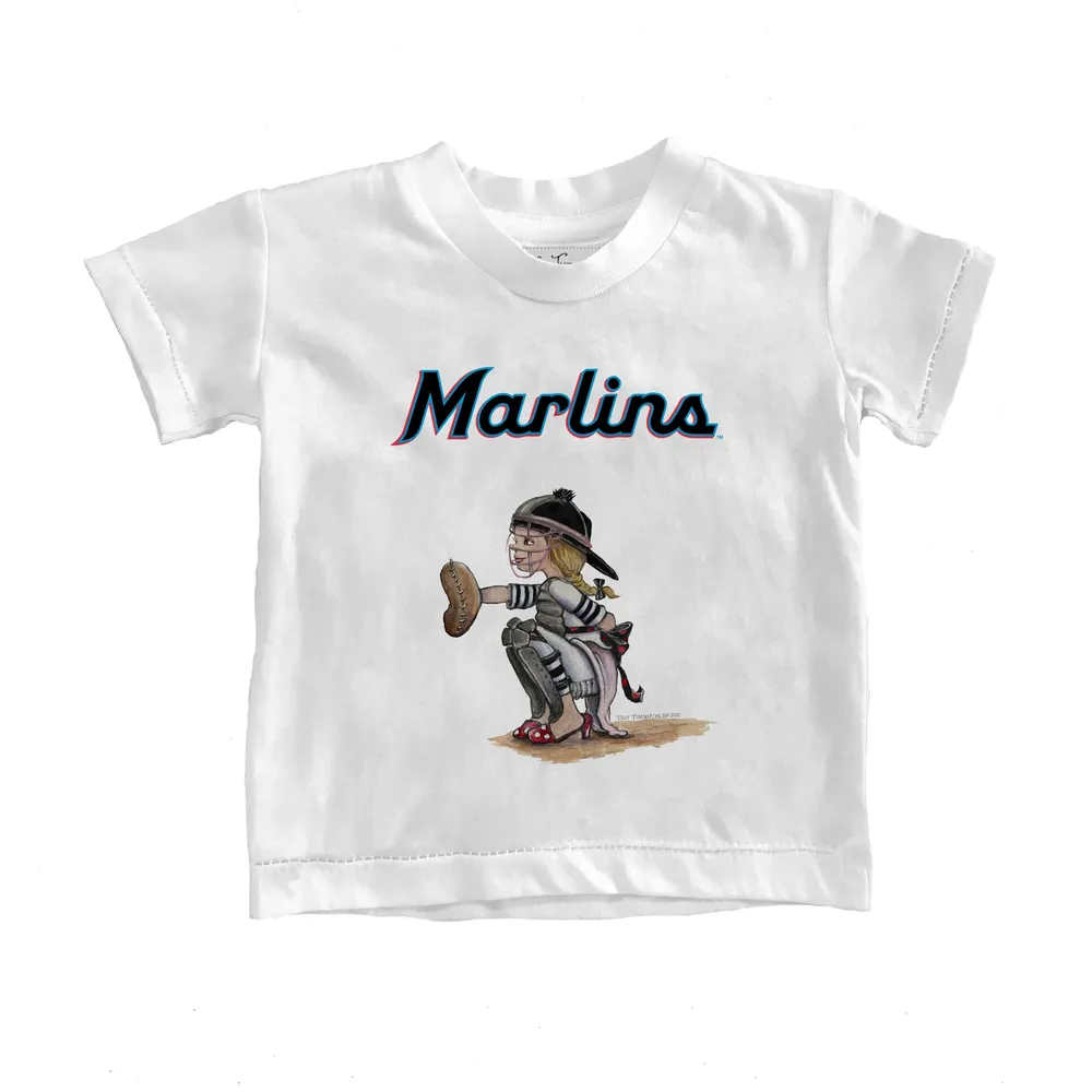 Lids Miami Marlins Tiny Turnip Infant Kate the Catcher T-Shirt - White