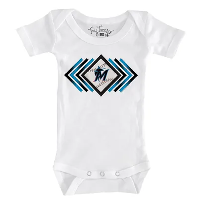 Miami Marlins Tiny Turnip Infant Prism Arrows Bodysuit - White