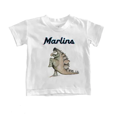 Tiny Turnip Miami Marlins Stega Tee Shirt Women's Medium / White