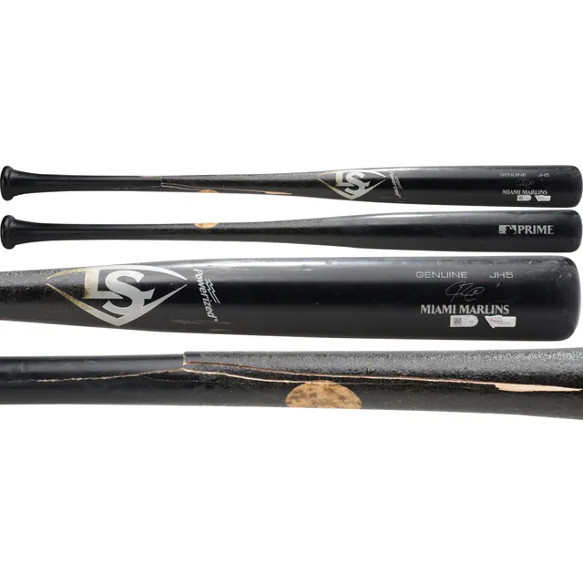 Jorge Alfaro Miami Marlins Game-Used Black Maxbat Broken Bat vs