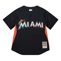 Maillot d'entraînement au bâton authentique noir pour homme Mitchell & Ness Jose Fernandez des Miami Marlins