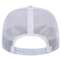 Men's New Era  White Miami Marlins Flamingo Mesh Back 9SEVENTY Stretch-Snap Hat