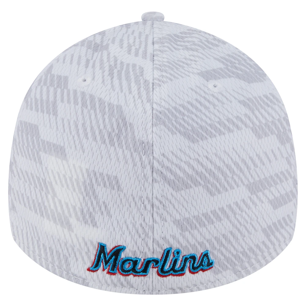 Men's New Era  White Miami Marlins Graded 39THIRTY Flex Hat
