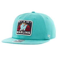 Casquette Snapback '47 Aqua Miami Marlins Cypress Captain pour hommes