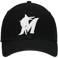 Casquette ajustable Challenger Miami Marlins '47 noire pour hommes