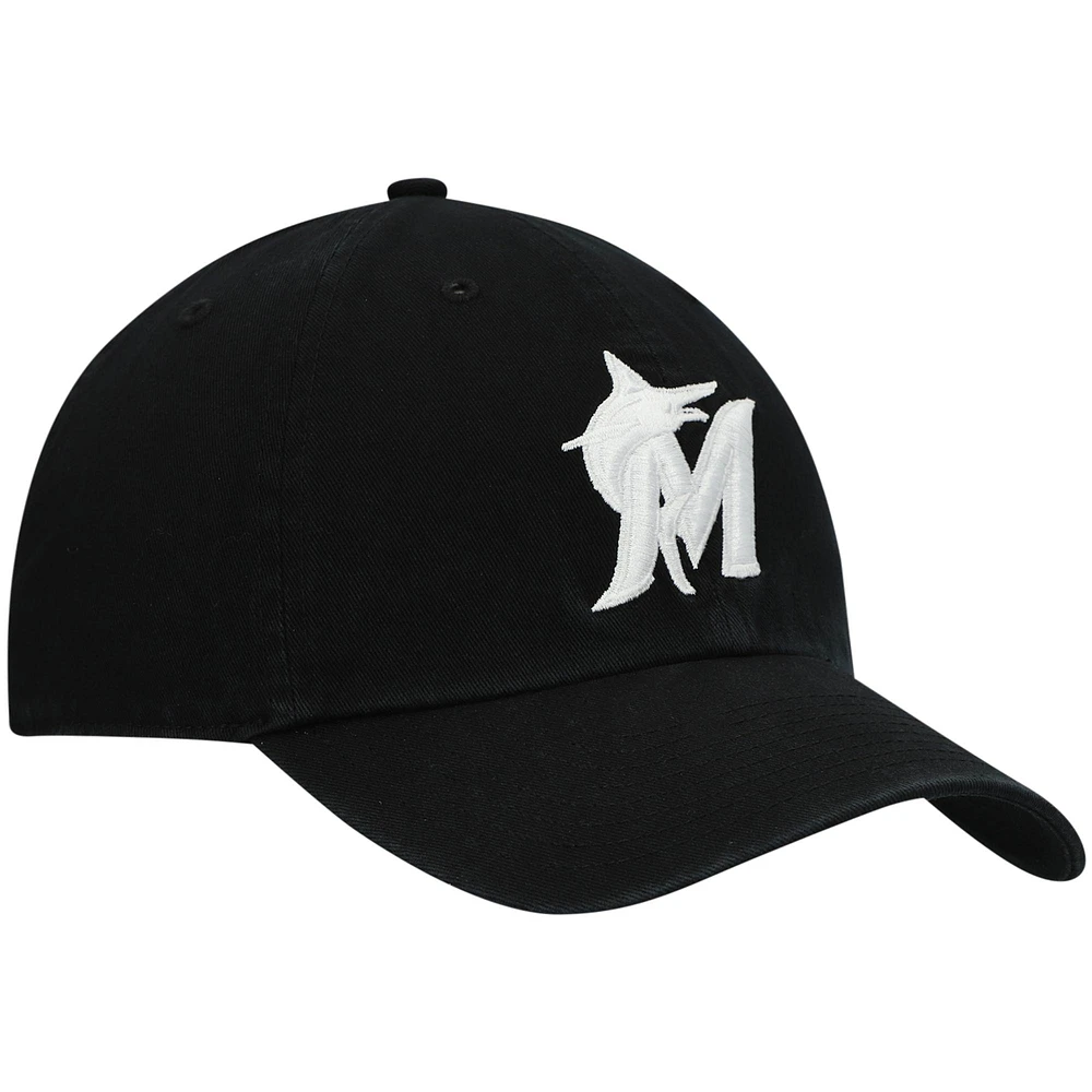 Casquette ajustable Challenger Miami Marlins '47 noire pour hommes