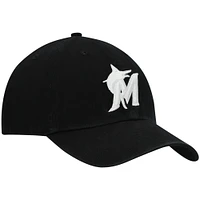 Casquette ajustable Challenger Miami Marlins '47 noire pour hommes