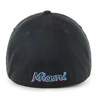 Men's '47 Black Miami Marlins Franchise Logo Fitted Hat