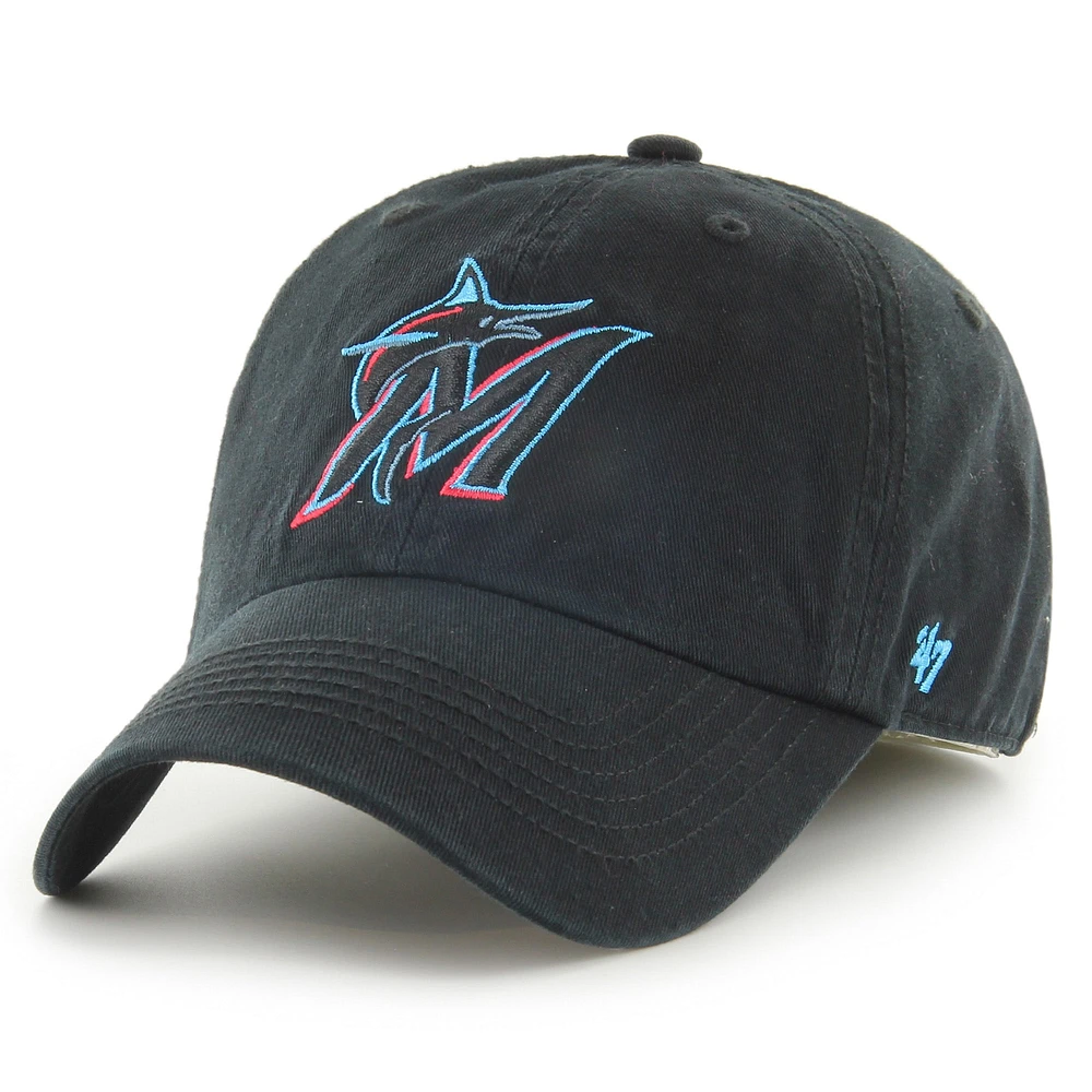 Casquette ajustée '47 Black Miami Marlins Franchise Logo pour homme