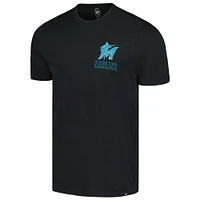 Men's '47 Black Miami Marlins Hang Back Franklin T-Shirt