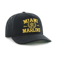 Casquette snapback en velours côtelé Laurus Hitch noire Miami Marlins '47 pour homme