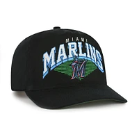Men's '47 Black Miami Marlins Pomona Hitch Adjustable Hat
