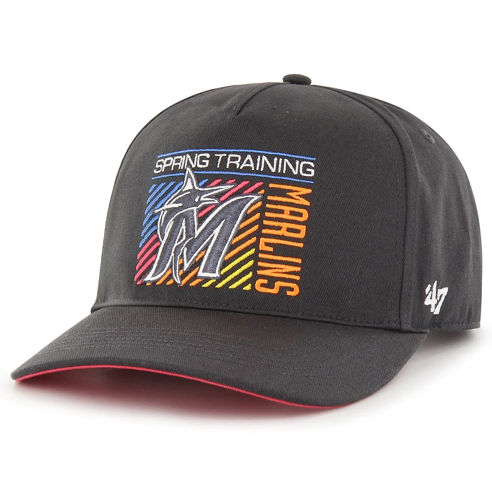 Casquette '47 Charcoal Miami Marlins 2023 Spring Training Reflex Hitch Snapback pour homme