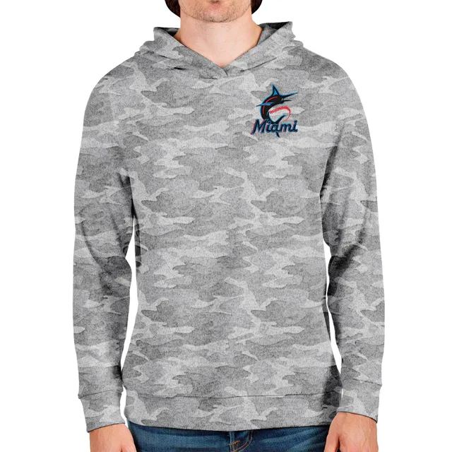 Antigua Men's Miami Marlins Gray Protect Jacket