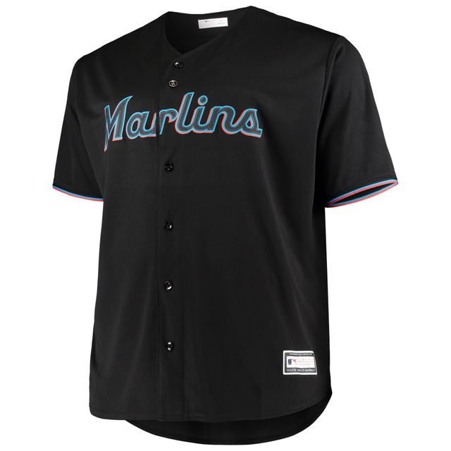 Maillot Miami Marlins Big & Tall Replica pour homme noir