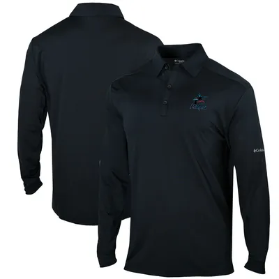 Miami Marlins Columbia Slide Polo - Charcoal