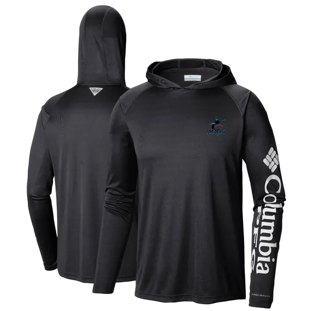 Lids Miami Marlins Columbia Terminal Tackle Long Sleeve Hoodie T-Shirt -  Black