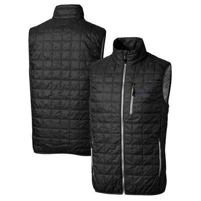 Miami Marlins Cutter & Buck Rainier Full-Zip Puffer Vest - Black