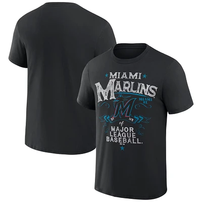 Collection Darius Rucker pour homme par Fanatics T-shirt Miami Marlins Beach Splatter noir