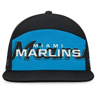 Men's Fanatics Black/Blue Miami Marlins Clubhouse Splitter Snapback Hat