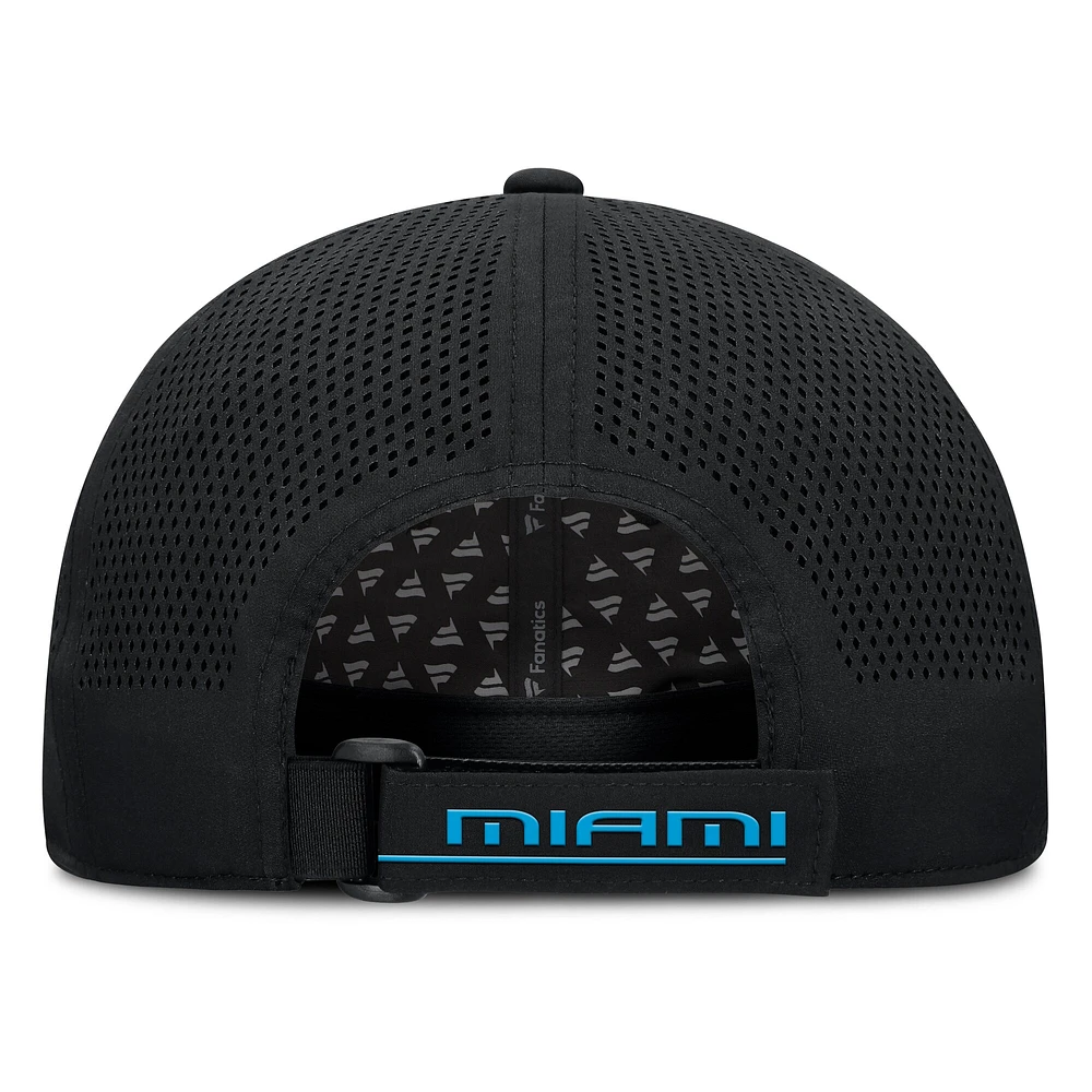 Casquette ajustable noire pour homme Fanatics Miami Marlins Level Up Driver