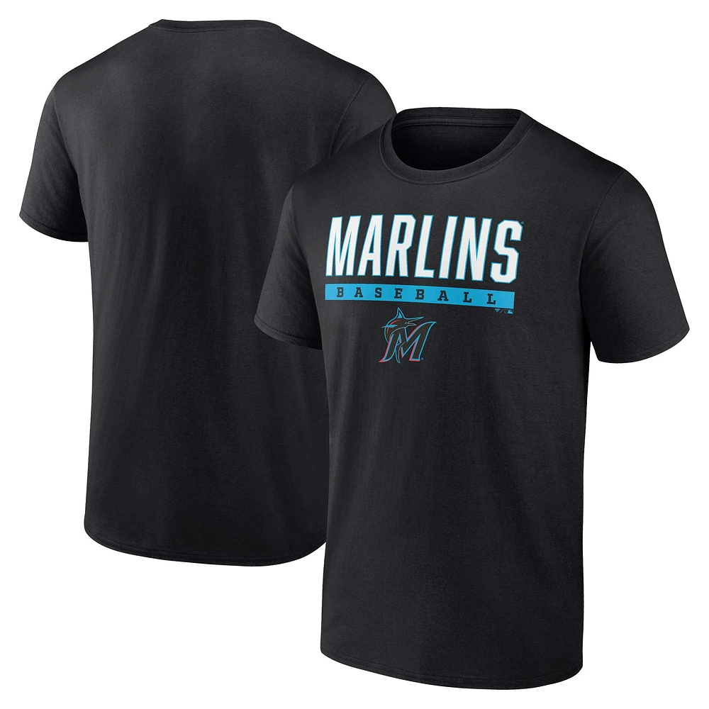 Men's Fanatics Black Miami Marlins Power Hit T-Shirt