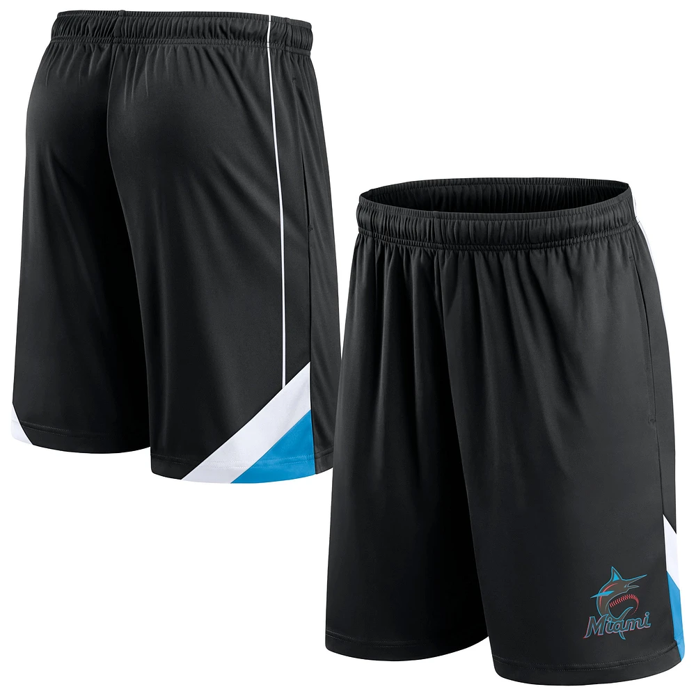 Short Slice noir Miami Marlins Fanatics pour hommes