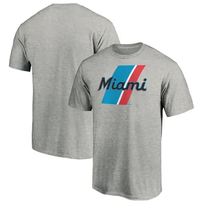 Miami Marlins Fanatics Branded Team Prep T-Shirt - Heathered Gray