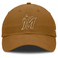 Casquette ajustable Fanatics Brown Miami Marlins Act Natural Chopper pour homme