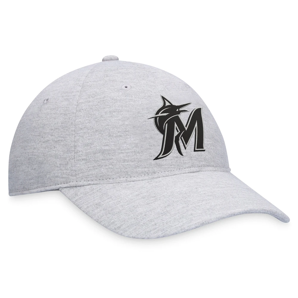 Men's Fanatics Gray Miami Marlins Logo Adjustable Hat